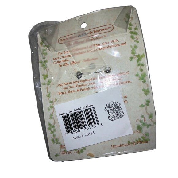 Boyds Bears & Friends Bearwear "Tulip... An Armful Of Bloom"  Pin Brooch - Picture 5 of 7